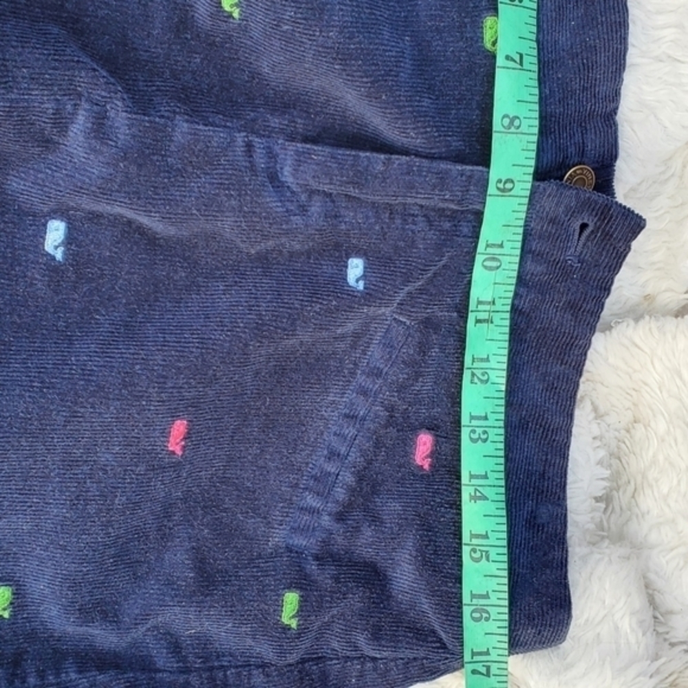Vineyard Vines Navy Corduroy Whale Embroidered Mini Skirt Size 8 Preppy - Picture 6 of 13